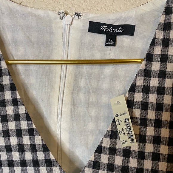 Madewell Black and White Gingham Checkered Sun Dress - Picture 5 of 6